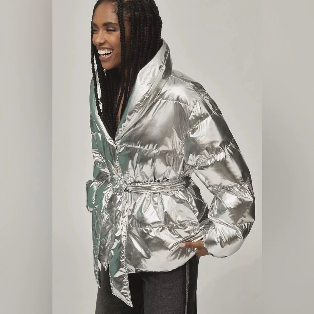 Endless Rose Metallic Puffer Coat Size S New Without Tags Size S